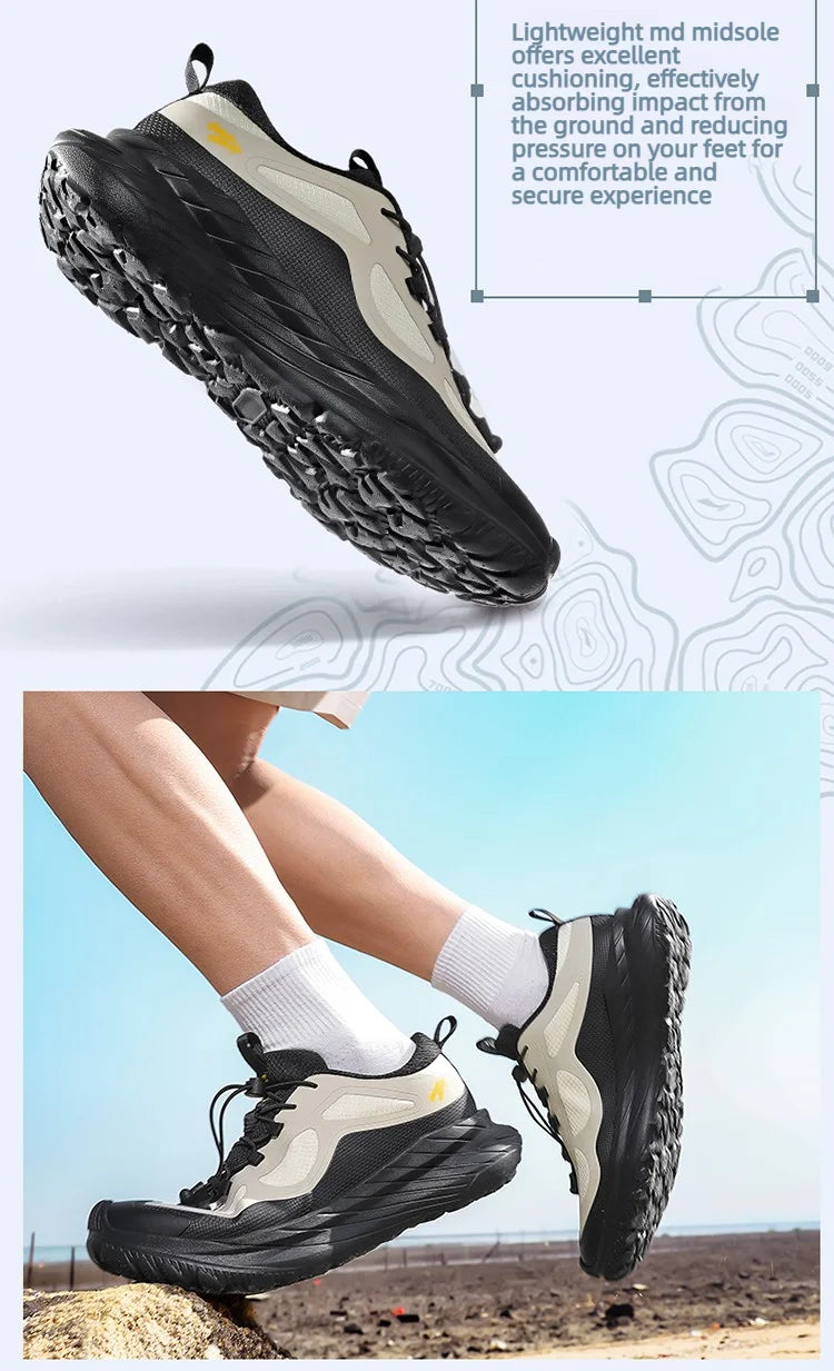 Men Hiking Shoes Waterproof Casual Walking Hiking Boots Outdoor Rubber Camping Trekking Non-Slip Women Mountain Walking Sneakers GONZALES ONLINE SHOP
