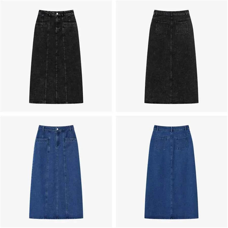 AS AW 2024 spring summer maxi denim skirt for woman clothing no any stretch (ship out in 24 hours)