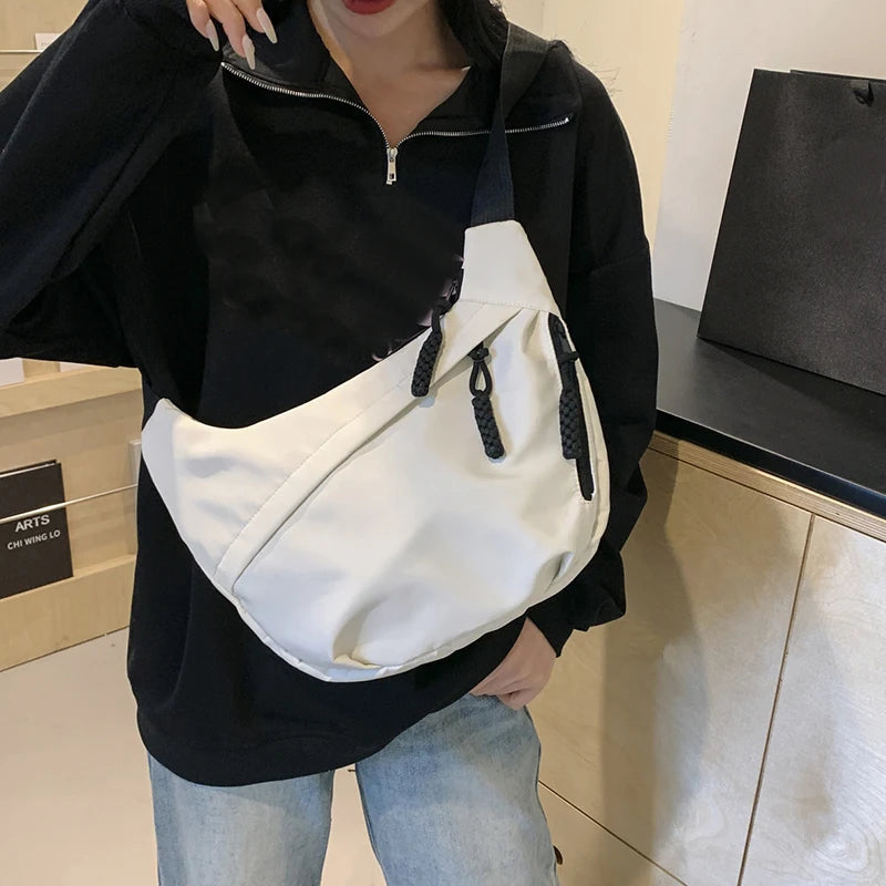 Neutral style tote bag with strap for carrying fitness items. New mini street-style handbag with shoulder strap. Lightweight and GONZALES ONLINE SHOP