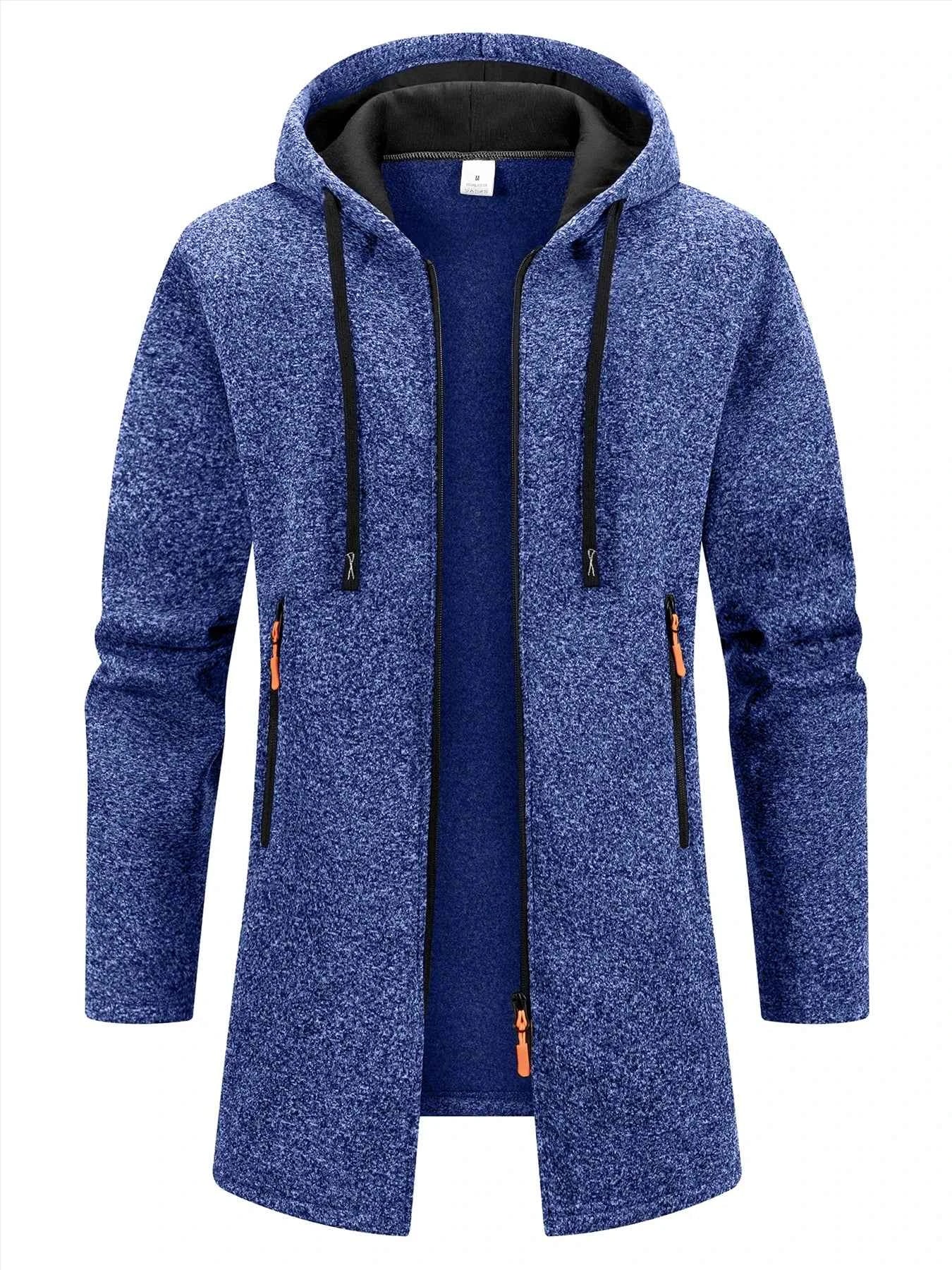 New Streetwear Men's Long Sleeve Sweatshirts for Men Zipper Hooded Oversize Winter Warm Jacket Coat Outdoor Tracksuit Men
