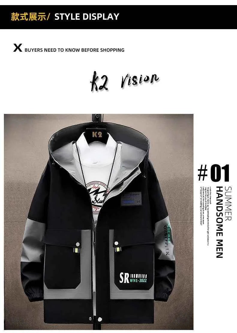 Men's Hooded Windproof Jacket Casual & Comfortable - GONZALES ONLINE SHOP