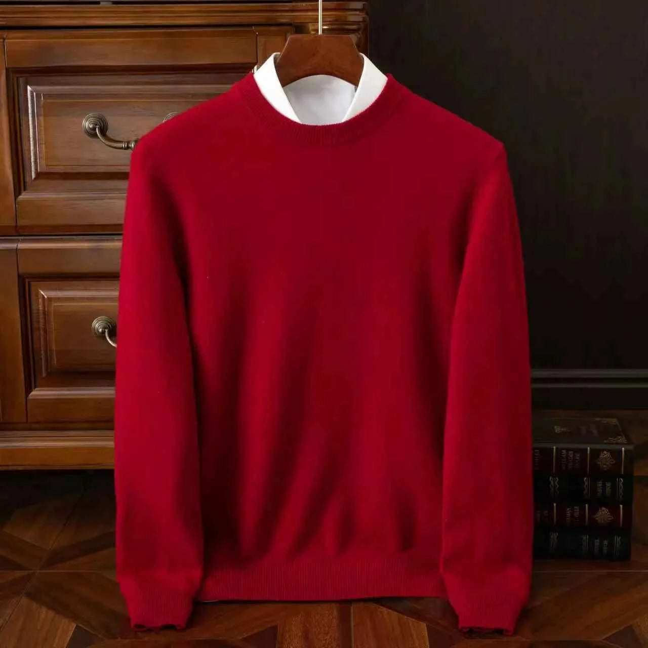 2025 Cashmere Sweater O-neck Pullovers Men's Loose Oversized M-3XL Knitted Bottom Shirt Autumn Winter New Korean Casual Men Top