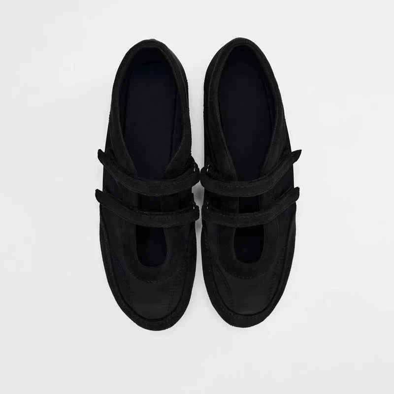 Low Top Shoes Four Seasons New Round Head Shallow Mouth Splicing Soft Sole Anti-slip Wear-resistant Flat Sports Shoes