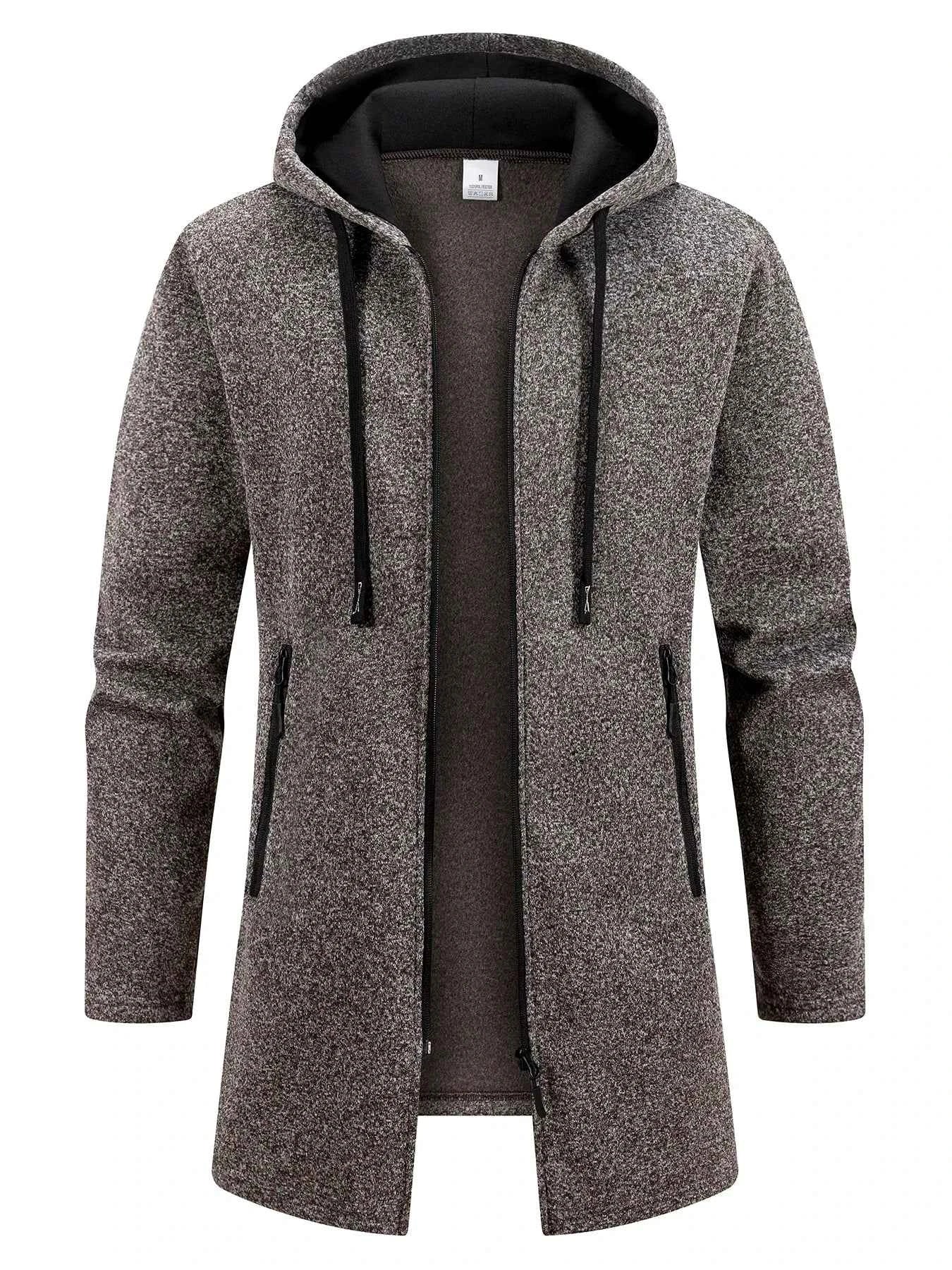 New Streetwear Men's Long Sleeve Sweatshirts for Men Zipper Hooded Oversize Winter Warm Jacket Coat Outdoor Tracksuit Men