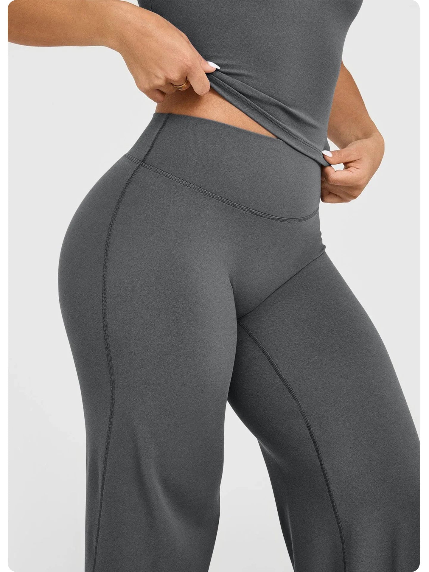 High Waisted Wide Leg Yoga Pants Women Butt Lift Coffee Brown Workout Trousers Flare Leggings Tummy Control Gym Fitness Wear GONZALES ONLINE SHOP
