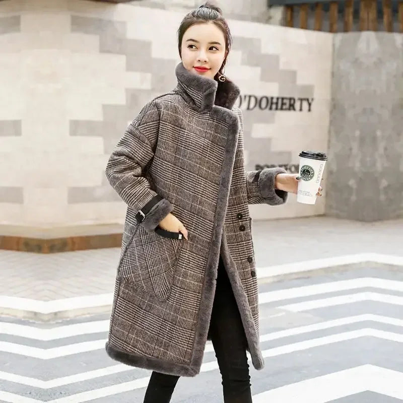 Coat Loose Women's Woolen Overcoat - Elegant Female Korean Chic Long Fashion Warm Casual Design - GONZALES ONLINE SHOP