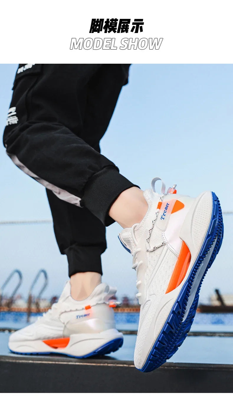 Sneakers Men High-quality Running Shoes with Popcorn Shoe Comfortable Unisex Running Walking Casual Tennis Shoe Breathable Light GONZALES ONLINE SHOP