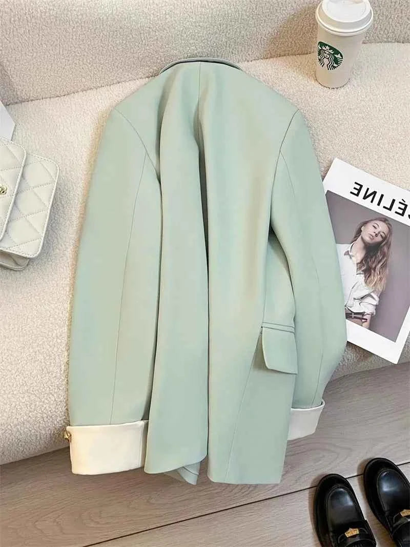 Women's Blazer Coat Spring Autumn Korean Version Leisure Ladies Suit Jacket Design Sense Korean Version Female Suit Top