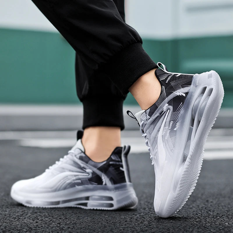 Men's Fashionable Basketball Shoes, with Air Cushioning, Comfortable and Non-Slip, Breathable and Shock-Absorbing, Suitable for Men's Outdoor Activities GONZALES ONLINE SHOP