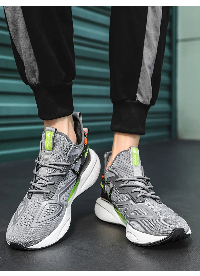 Sneakers Men High-quality Running Shoes with Popcorn Shoe Comfortable Unisex Running Walking Casual Tennis Shoe Breathable Light GONZALES ONLINE SHOP