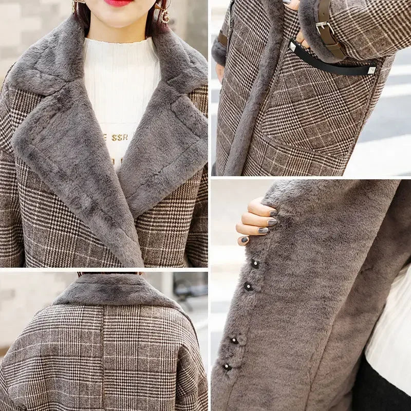 Coat Loose Women's Woolen Overcoat - Elegant Female Korean Chic Long Fashion Warm Casual Design - GONZALES ONLINE SHOP