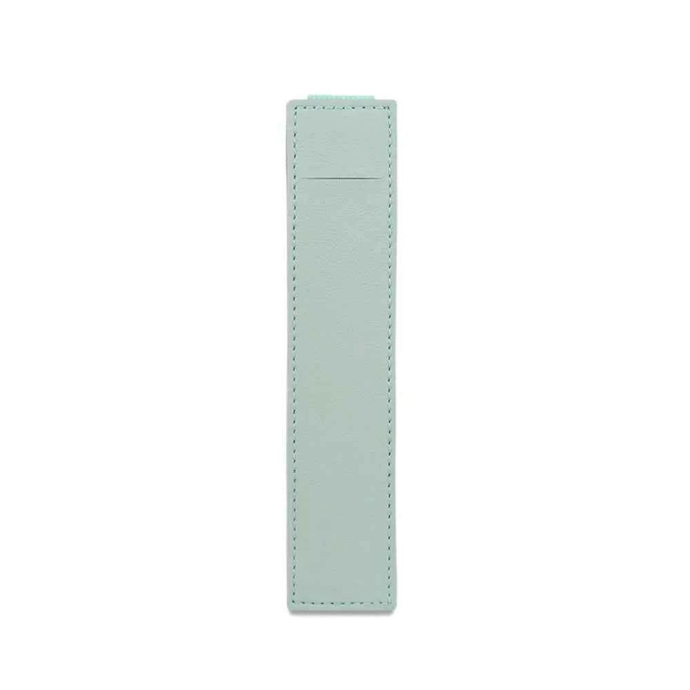 Pu Leather Pen Bag Elastic Buckle Book Notebook Fashion School Pen Case for Office Meeting Easy Carry Office Student Stationery