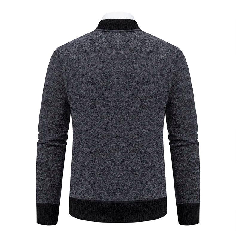 Sweater Cardigan Knitted Men's Clothing Korean Style Long Sleeve Fleece Warm Overcoat Baseball Jumper New Wool Sweatercoat GONZALES ONLINE SHOP