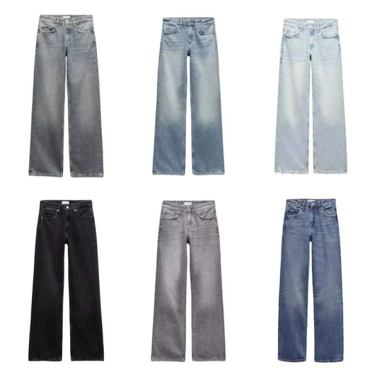 Z1975 straight height waist long jeans 2025 ETJ Autumn/Winter New Wash Product y2k Classic Jeans for women