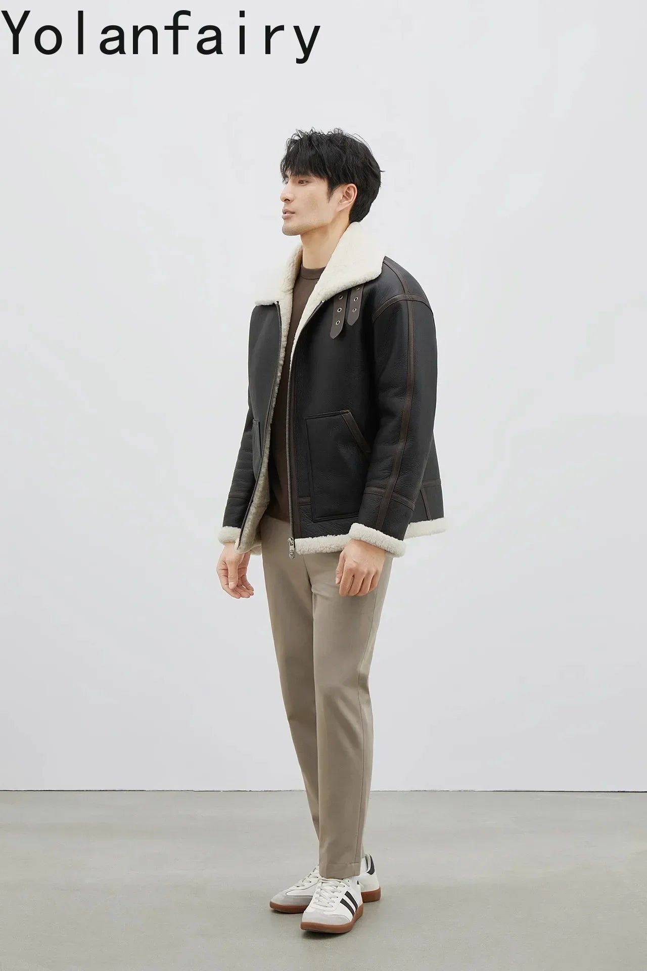 YOLANFAIRY Real Sheepskin Fur Men Jacket Natural Fur Coats Man Luxury Clothing Winter Jacket Black Fur Coat Куртка Мужская 2024 - GONZALES ONLINE SHOP