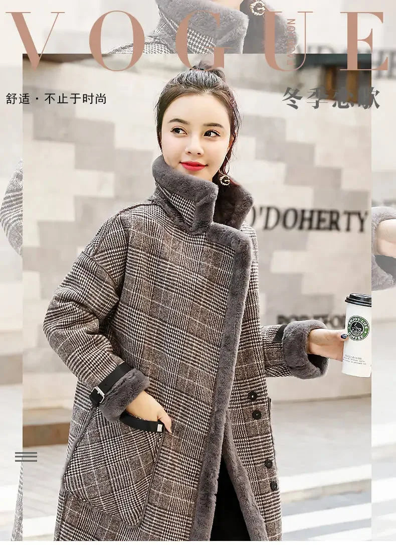Coat Loose Women's Woolen Overcoat - Elegant Female Korean Chic Long Fashion Warm Casual Design - GONZALES ONLINE SHOP