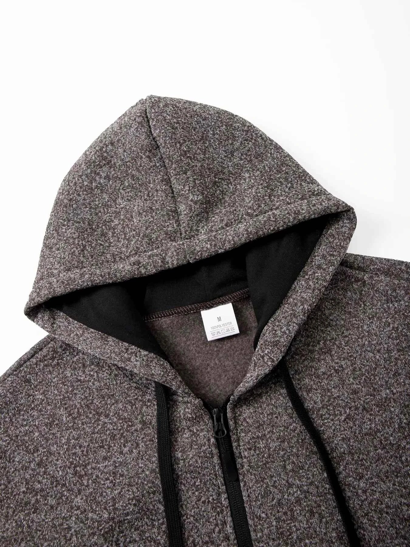 New Streetwear Men's Long Sleeve Sweatshirts for Men Zipper Hooded Oversize Winter Warm Jacket Coat Outdoor Tracksuit Men