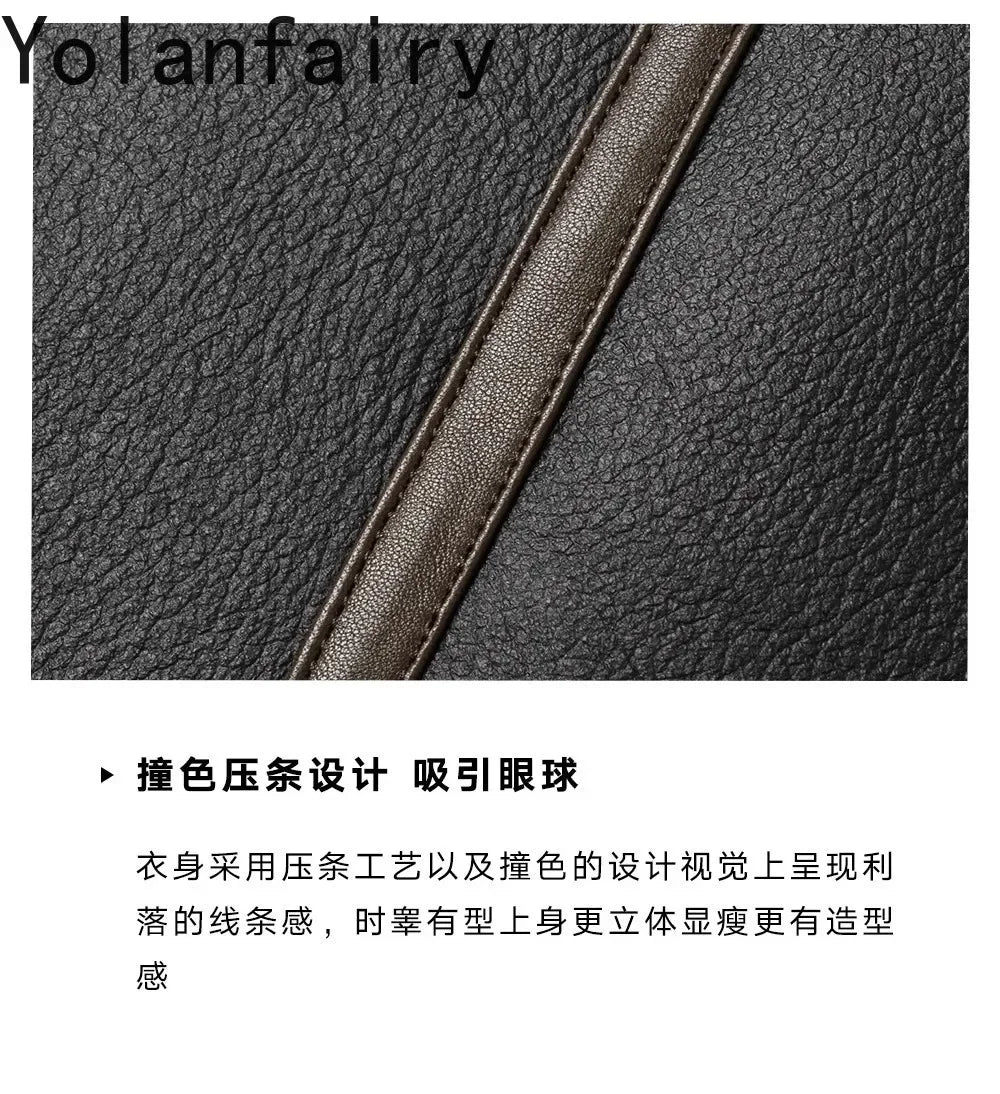 YOLANFAIRY Real Sheepskin Fur Men Jacket Natural Fur Coats Man Luxury Clothing Winter Jacket Black Fur Coat Куртка Мужская 2024 - GONZALES ONLINE SHOP