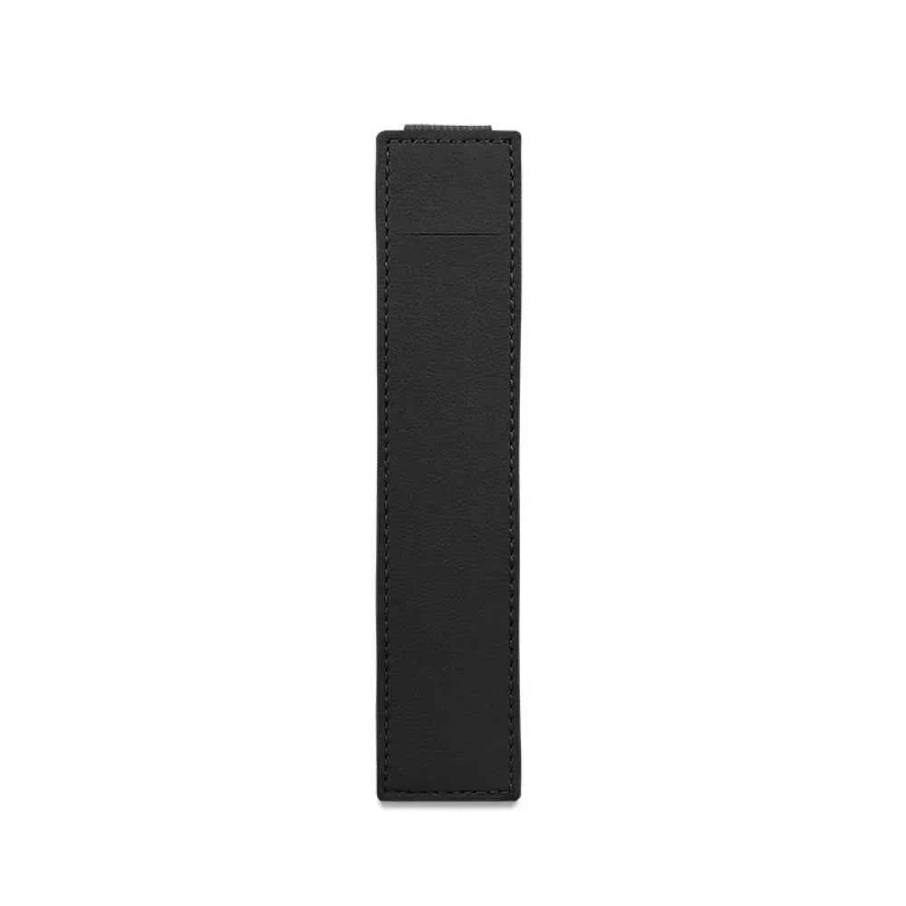 Pu Leather Pen Bag Elastic Buckle Book Notebook Fashion School Pen Case for Office Meeting Easy Carry Office Student Stationery