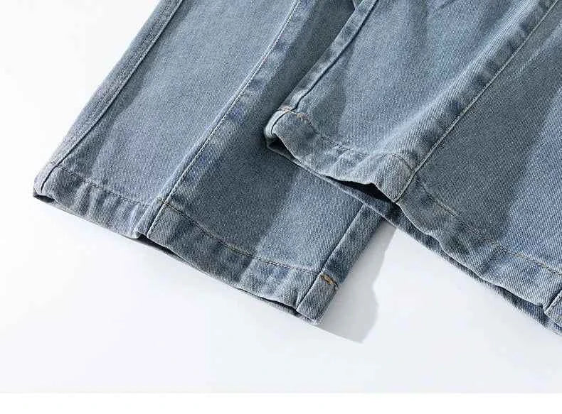 Men's Wide Leg Jeans Loose Casual Oversized Trousers Spring Fashion Streetwear Outdoor Neutral Style Washed Effect