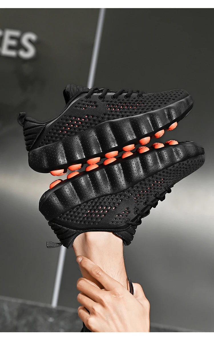 Men's Comfortable Casual Sneakers with Foot Sensing Massage Technology Women's Sports Breathable Lightweight Training Shoes GONZALES ONLINE SHOP