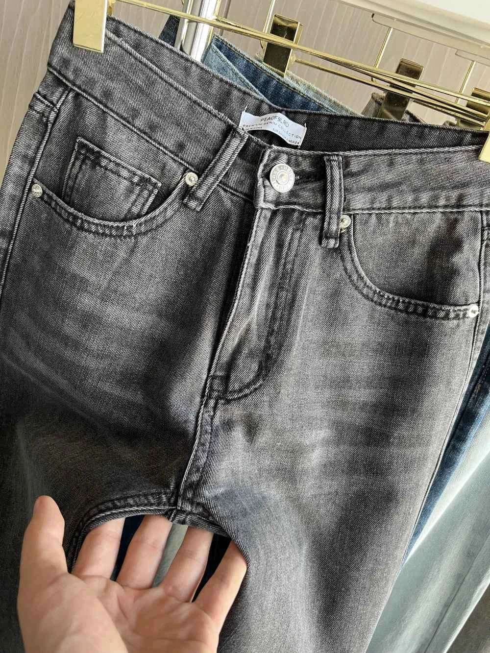 Z1975 straight height waist long jeans 2025 ETJ Autumn/Winter New Wash Product y2k Classic Jeans for women