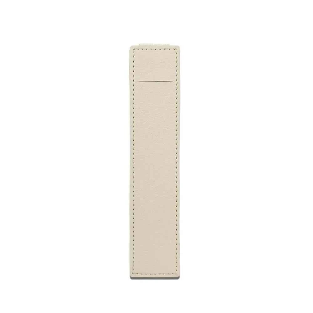 Pu Leather Pen Bag Elastic Buckle Book Notebook Fashion School Pen Case for Office Meeting Easy Carry Office Student Stationery