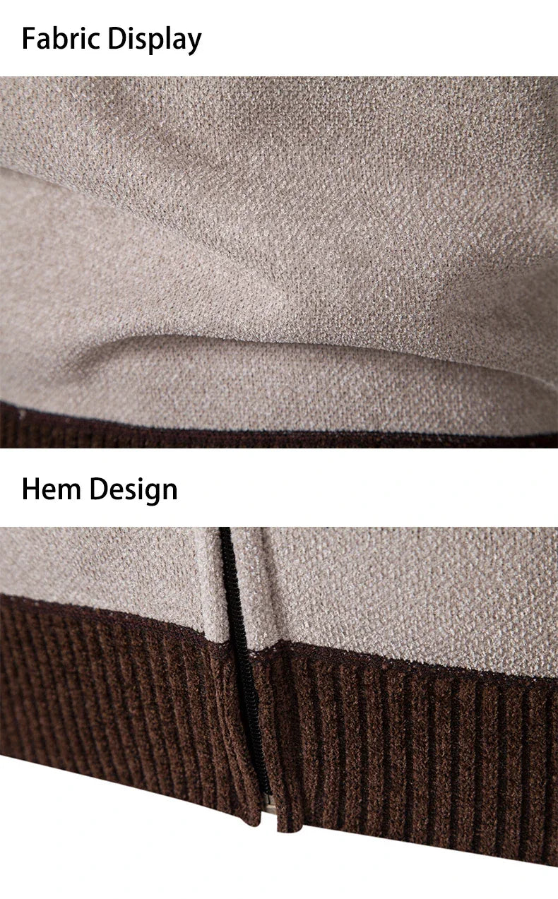 Sweater Cardigan Knitted Men's Clothing Korean Style Long Sleeve Fleece Warm Overcoat Baseball Jumper New Wool Sweatercoat GONZALES ONLINE SHOP