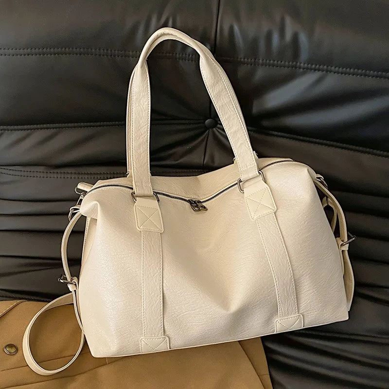 Fashion Tote Bag Leather Women Bag Simplicity Handbag Solid Vintage Shoulder Messenger Bag for Ladies GONZALES ONLINE SHOP