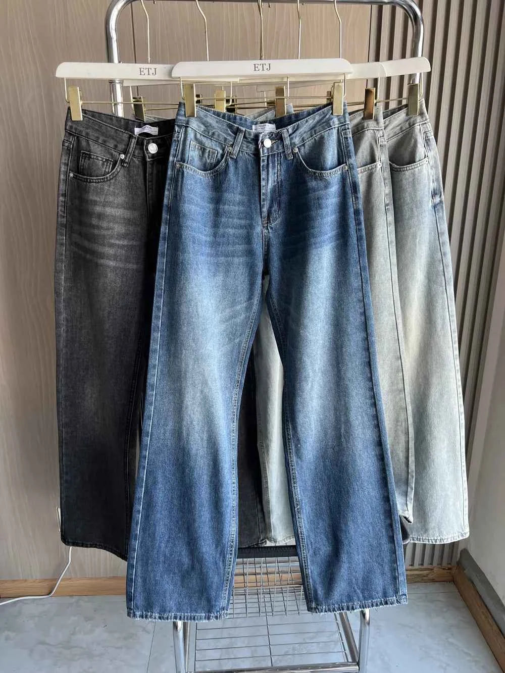 Z1975 straight height waist long jeans 2025 ETJ Autumn/Winter New Wash Product y2k Classic Jeans for women