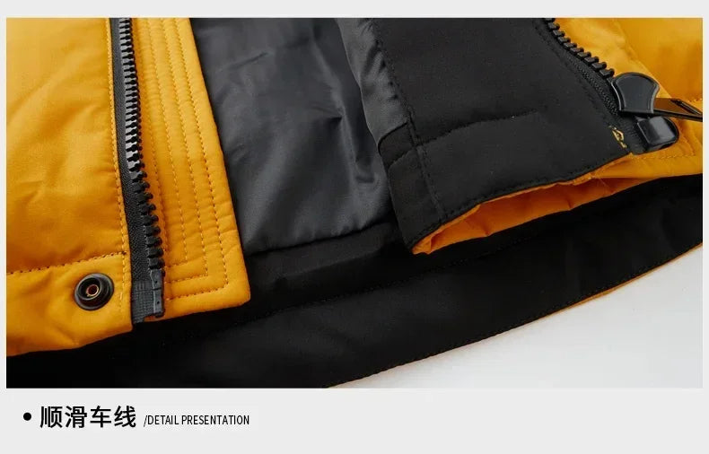 Winter New Down Jacket Men's Thick Warm White Duck Casual Coat Hooded Cold-proof Jack Clothing - GONZALES ONLINE SHOP