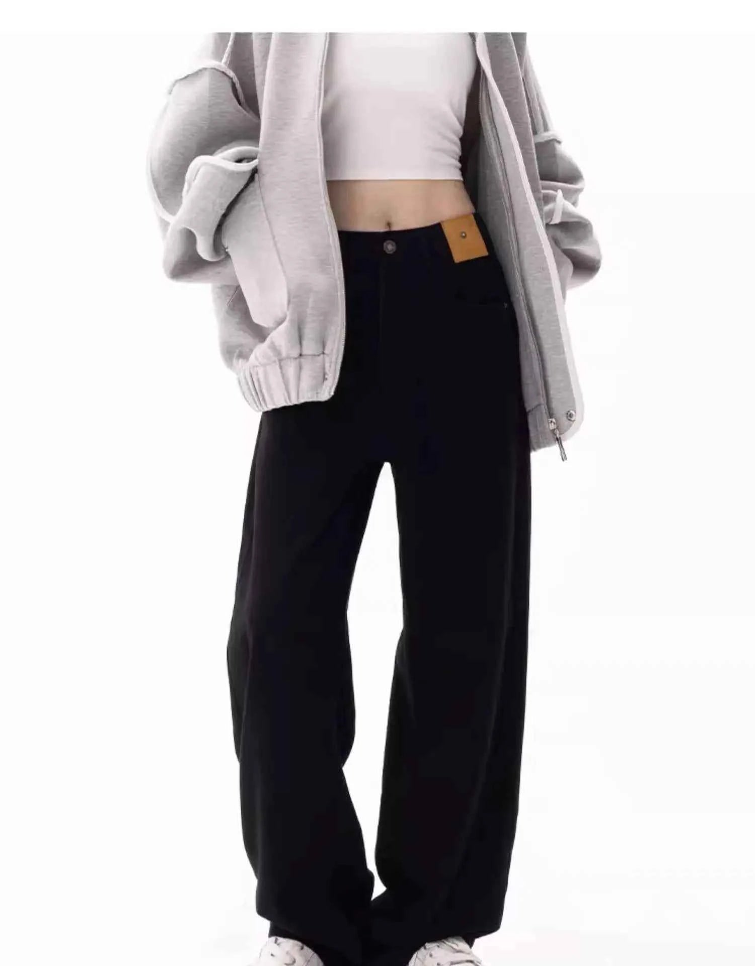 Black Baggy Jeans Women Y2K Harajuku Hippie Korean Oversize Wide Leg Denim Pants Female Casual Kpop Streetwear Trousers