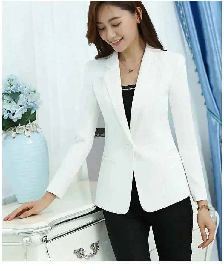 Women Blazer Office Ladies Elegant Outwear Long Sleeve Work Wear Classy Female Pink Suit African Autumn Fashion 2024 New 5XL