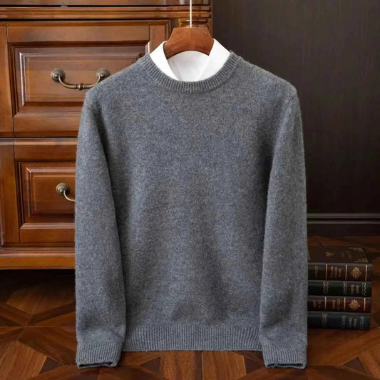 2025 Cashmere Sweater O-neck Pullovers Men's Loose Oversized M-3XL Knitted Bottom Shirt Autumn Winter New Korean Casual Men Top