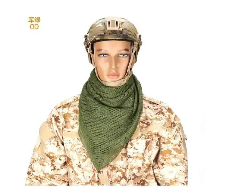 Camouflage Netting Scarf Sniper Veil Camo Mesh Face Scarf Veil Shemagh Head Wrap for Outdoor Camping Hiking Hunting Scarves