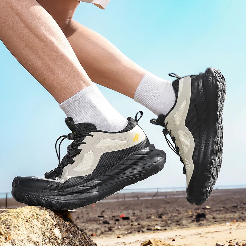 Men Hiking Shoes Waterproof Casual Walking Hiking Boots Outdoor Rubber Camping Trekking Non-Slip Women Mountain Walking Sneakers GONZALES ONLINE SHOP