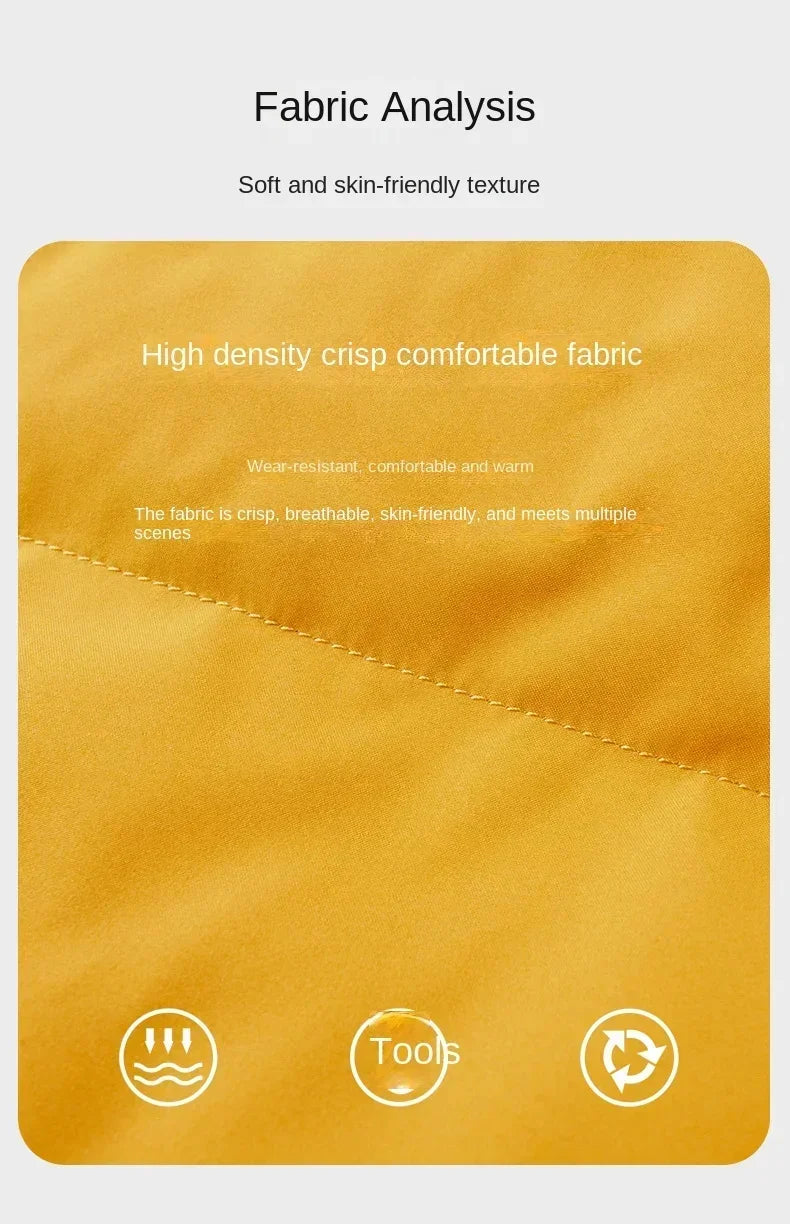 Winter New Down Jacket Men's Thick Warm White Duck Casual Coat Hooded Cold-proof Jack Clothing - GONZALES ONLINE SHOP