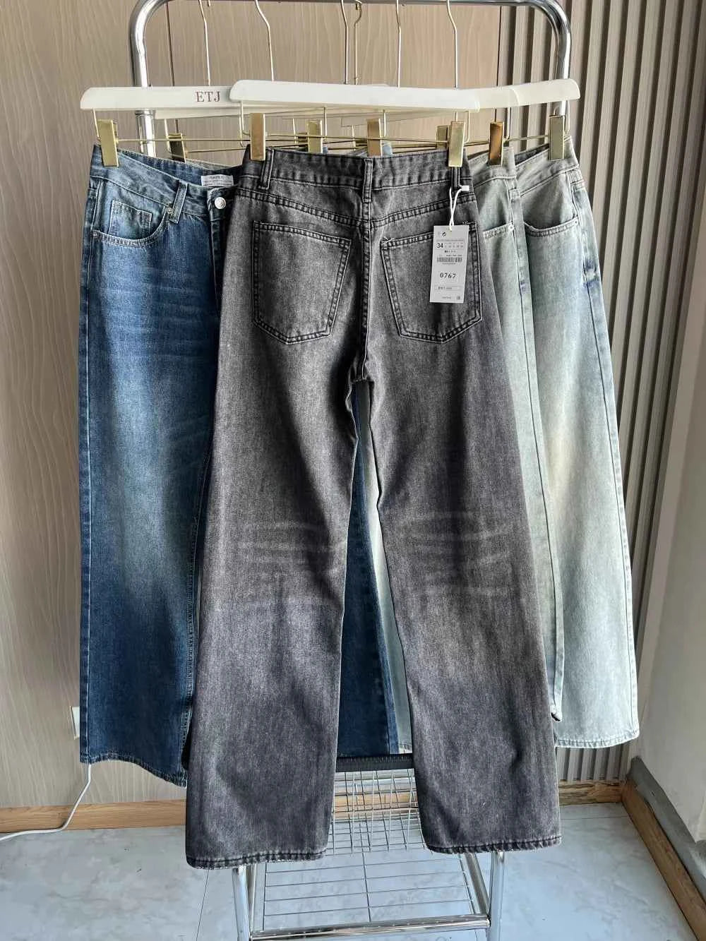 Z1975 straight height waist long jeans 2025 ETJ Autumn/Winter New Wash Product y2k Classic Jeans for women