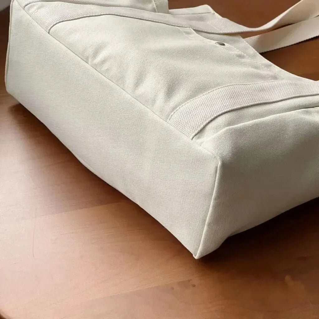 Large Capacity Tote Canvas Bag for Work Outgoing High Appearance Commuting Versatile Art Student Clothing Book Shoulder Bag Bag GONZALES ONLINE SHOP