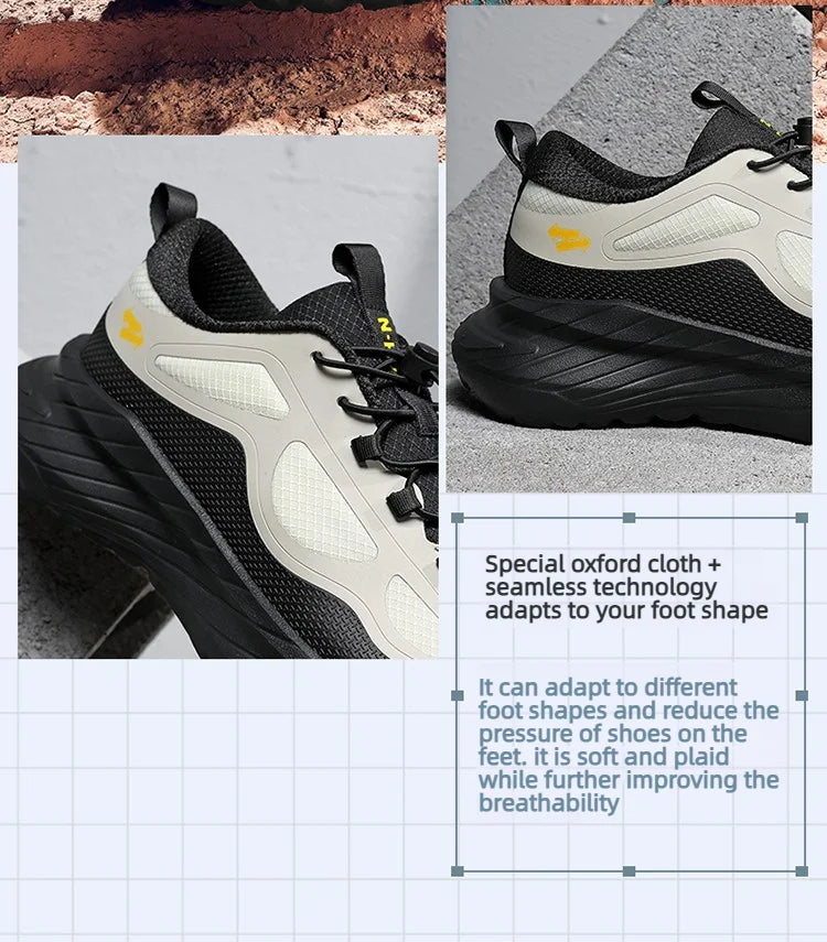 Men Hiking Shoes Waterproof Casual Walking Hiking Boots Outdoor Rubber Camping Trekking Non-Slip Women Mountain Walking Sneakers GONZALES ONLINE SHOP