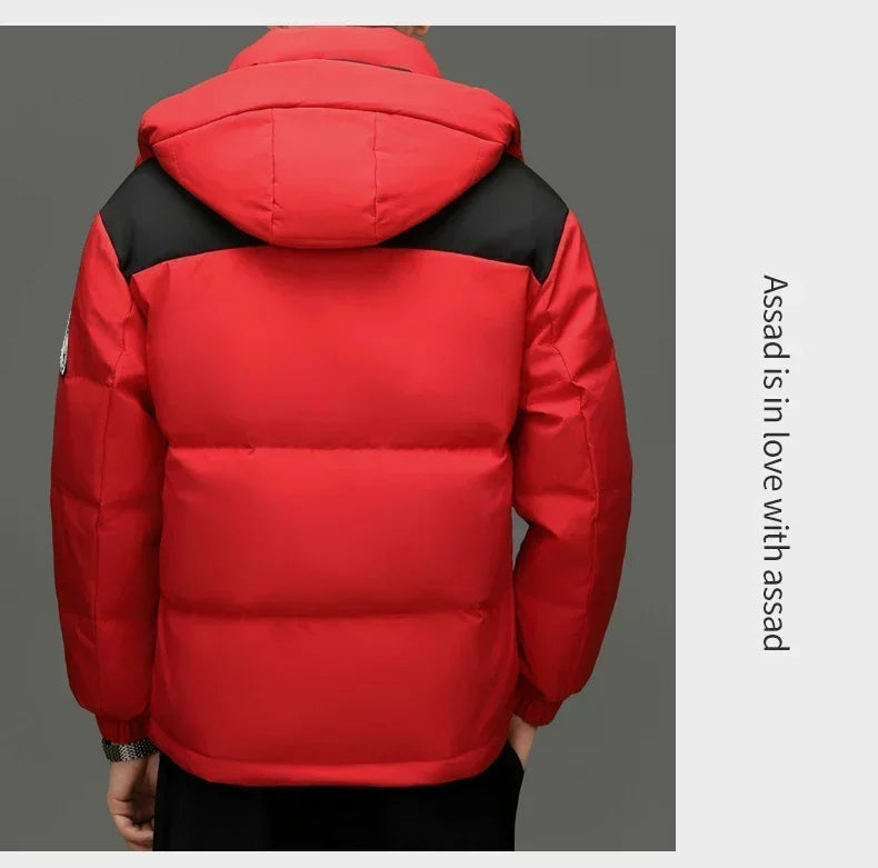 Winter New Down Jacket Men's Thick Warm White Duck Casual Coat Hooded Cold-proof Jack Clothing - GONZALES ONLINE SHOP