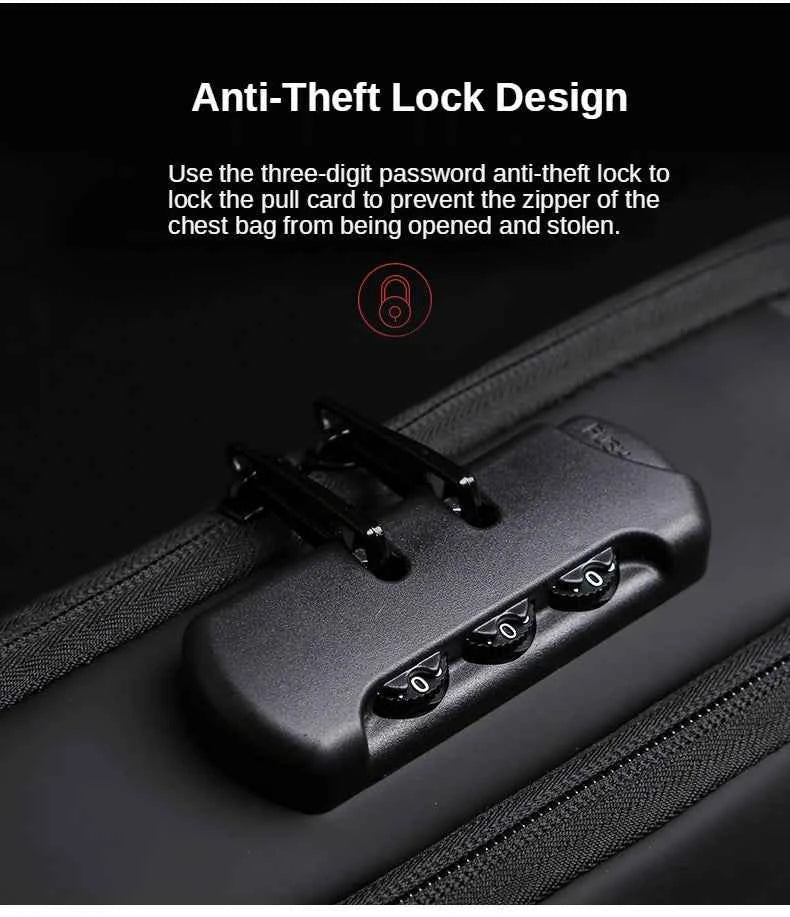 New Brand Designer Men Crossbody Bag PU Leather Classic Anti-Theft Shoulder Bag Chest Bag Multifunctional for Men