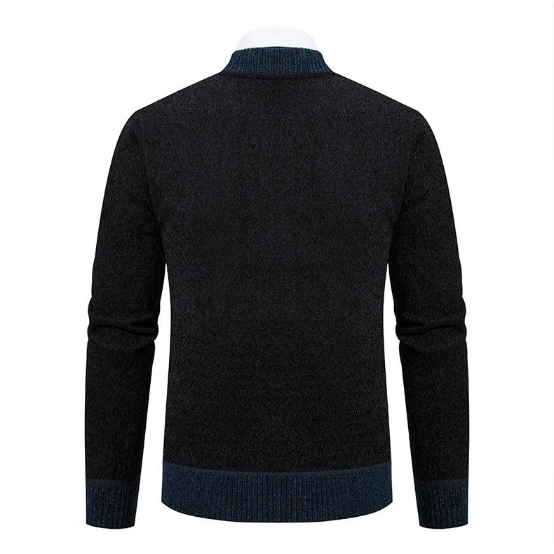 Sweater Cardigan Knitted Men's Clothing Korean Style Long Sleeve Fleece Warm Overcoat Baseball Jumper New Wool Sweatercoat GONZALES ONLINE SHOP