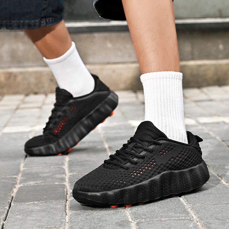 Men's Comfortable Casual Sneakers with Foot Sensing Massage Technology Women's Sports Breathable Lightweight Training Shoes GONZALES ONLINE SHOP