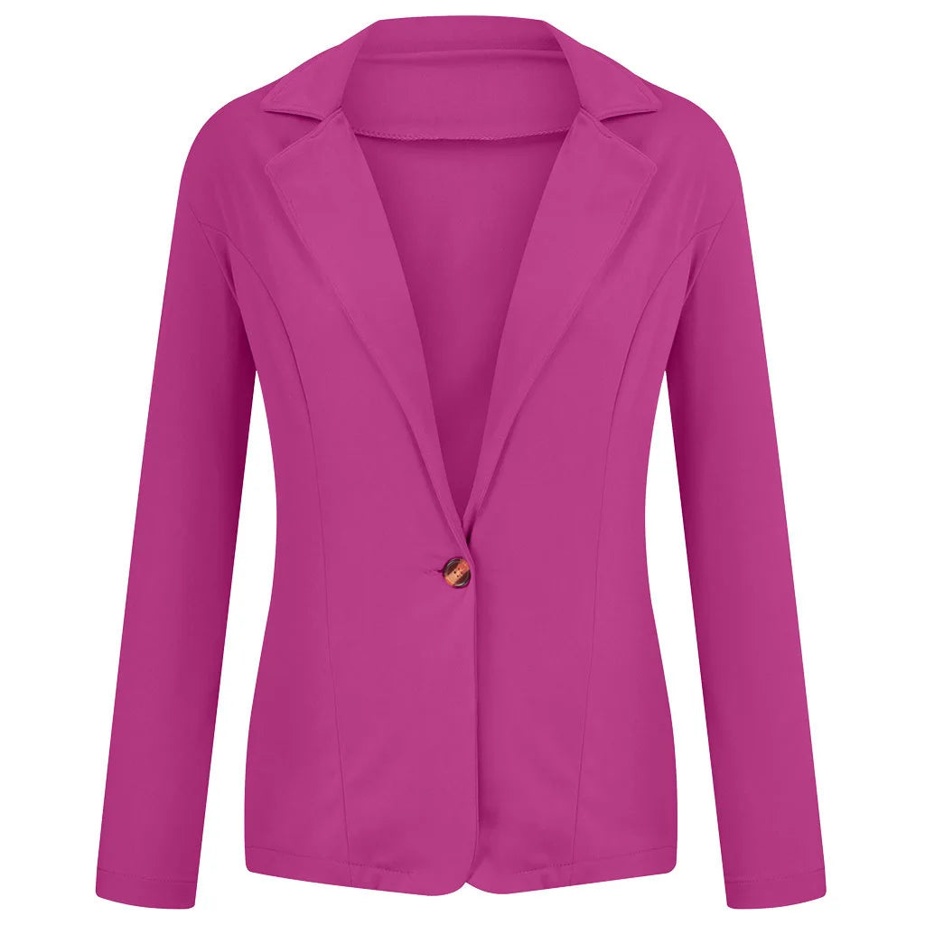 Women's Blazer 2024 Formal Blazer Women's Office Work Set Pocket Jacket Coat Loose women's wear GONZALES ONLINE SHOP