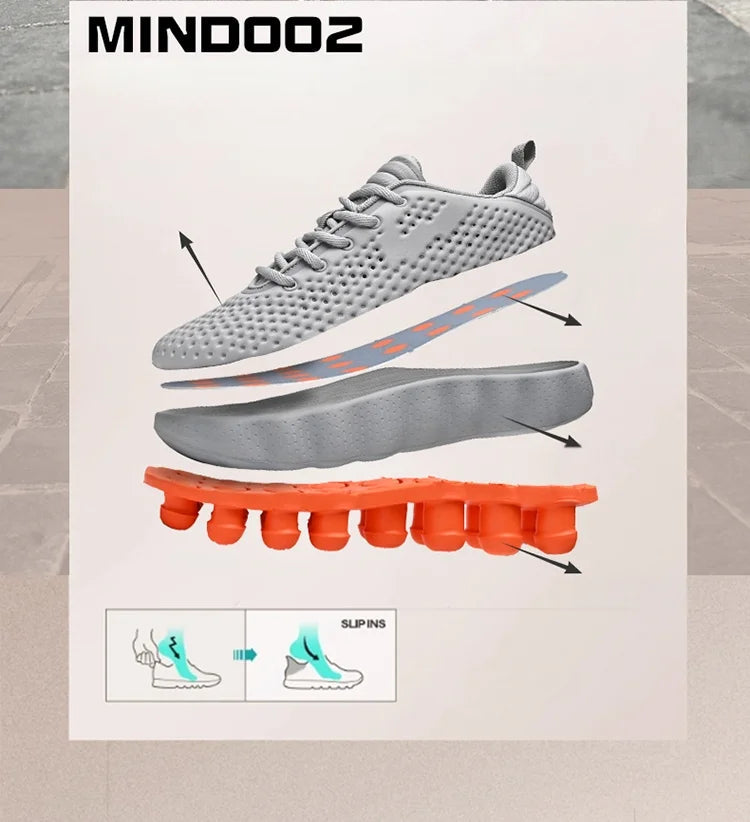 Men's Comfortable Casual Sneakers with Foot Sensing Massage Technology Women's Sports Breathable Lightweight Training Shoes GONZALES ONLINE SHOP