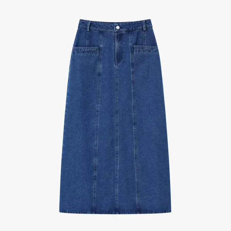 AS AW 2024 spring summer maxi denim skirt for woman clothing no any stretch (ship out in 24 hours)