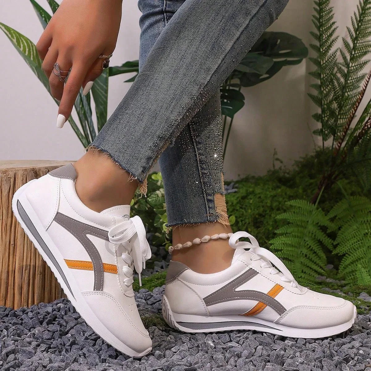 Sneakers Women New Sports Shoes Women's Small White Shoes Fashion Comfort Sneakers All-match Lightweight Casual Running Shoes GONZALES ONLINE SHOP