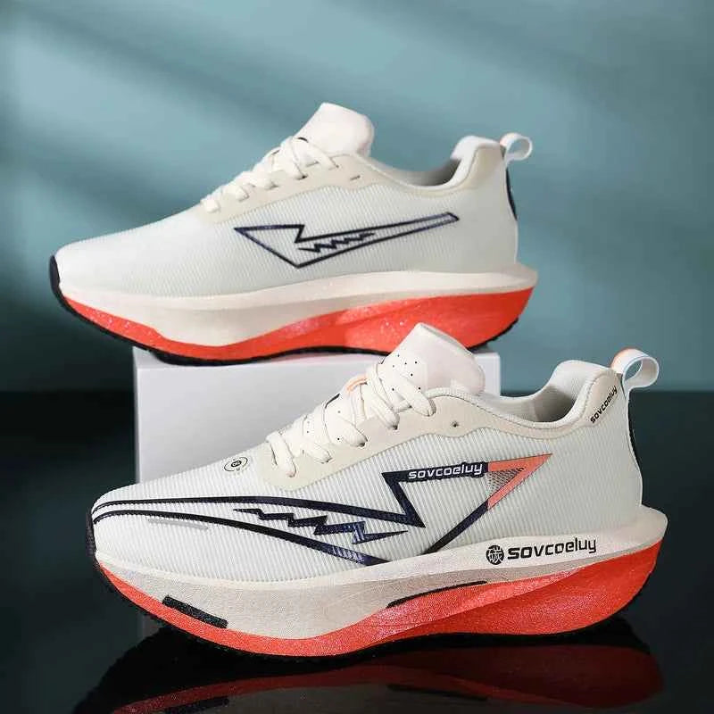 Running Shoes Carbon Board Speciality Marathon Men Sports Breathable Lightweight Women's Comfortable Athletic Nonskid Sneakers