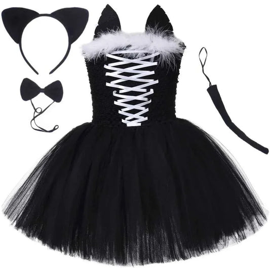 Black Cat Tutu Dress for Adorable Halloween Costumes - GONZALES ONLINE SHOP